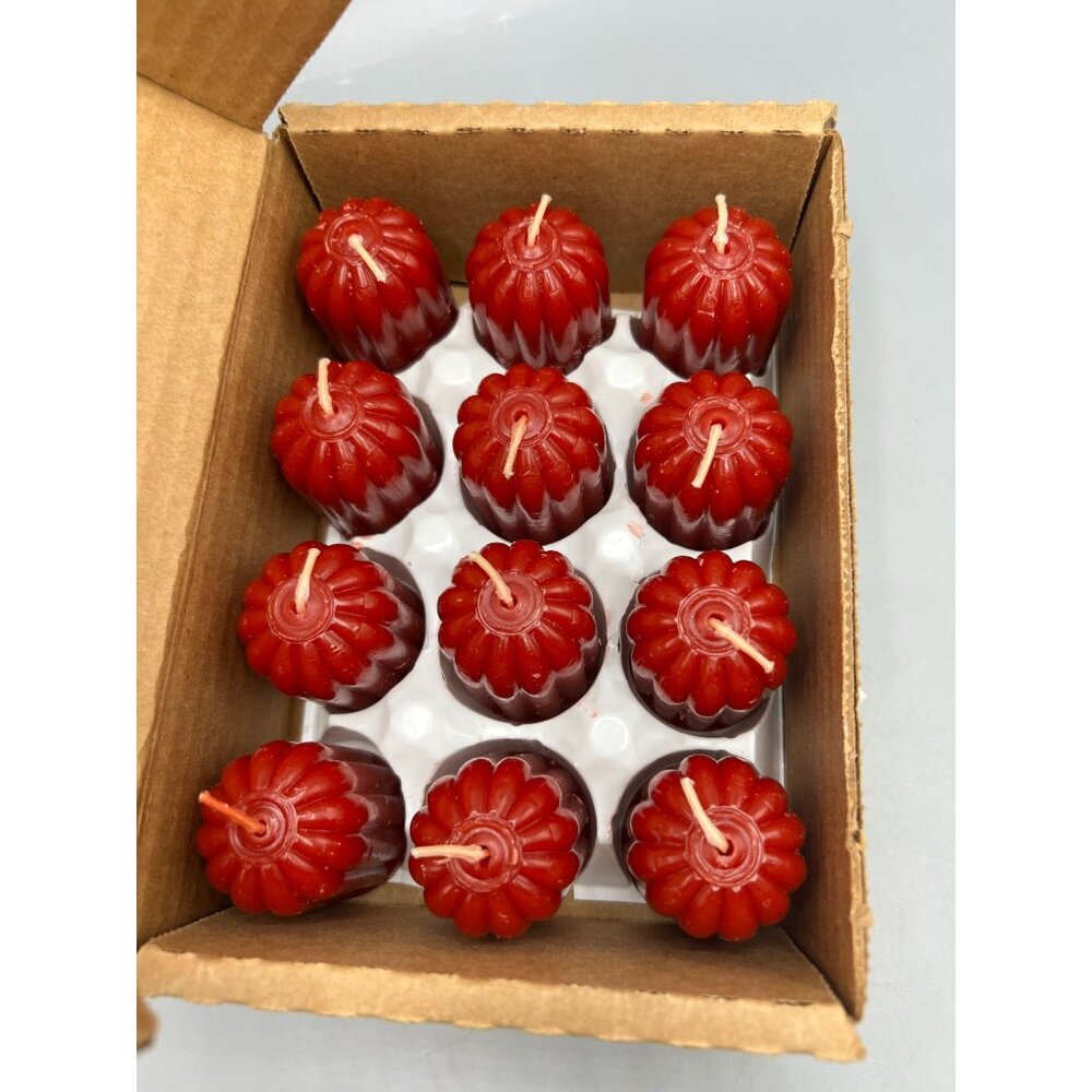 Vtg Home Interiors Votive Candles 2" Box of 12 #1121- 6 Rust Orange Baked Apple - Picture 7 of 7